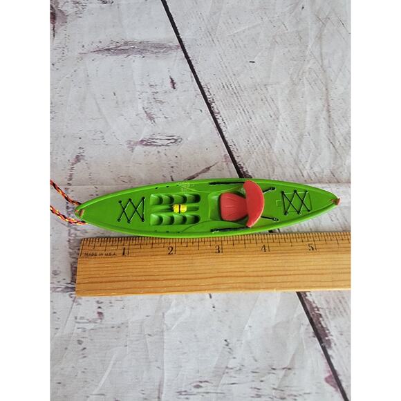 Outside Inside Green Kayak Christmas Ornament 5.5 Inch Outdoor Adventure - Picture 5 of 5